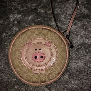 Coach Pig Wristlet